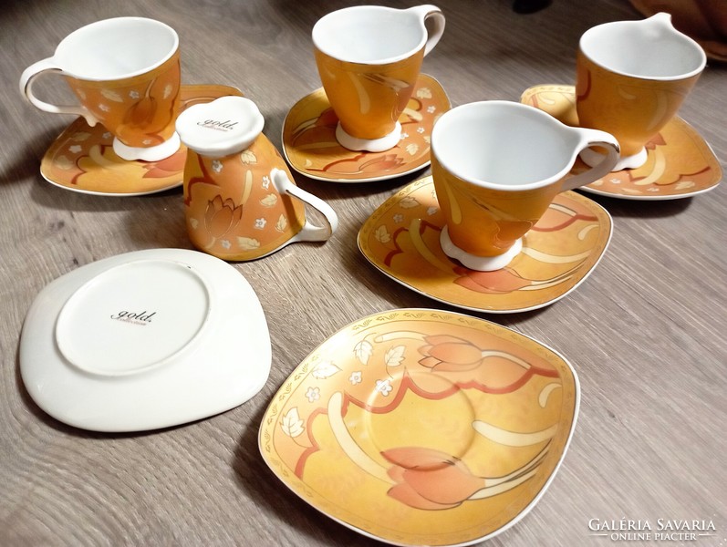 Coffee set, marked gold collection