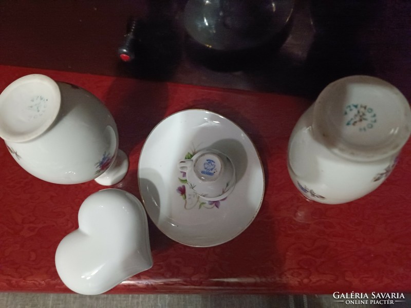 5 db porcelan egyben (hollóházi, aquincumi)