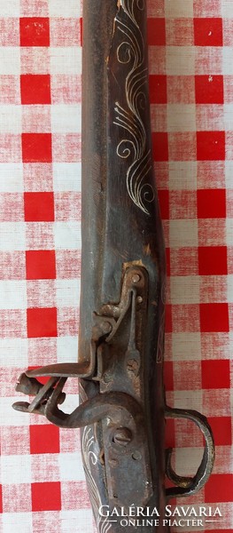 This is another 48cm long smoothbore, I believe Balkan or Middle Eastern flintlock pistol