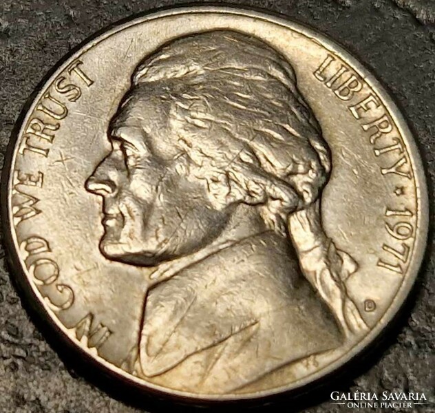 5 cent, 1971.D., ﻿Jefferson Nickel