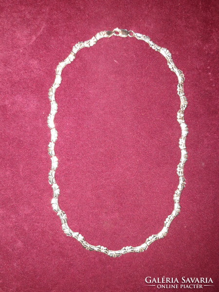 Old Hungarian decorative silver necklace - 46 cm