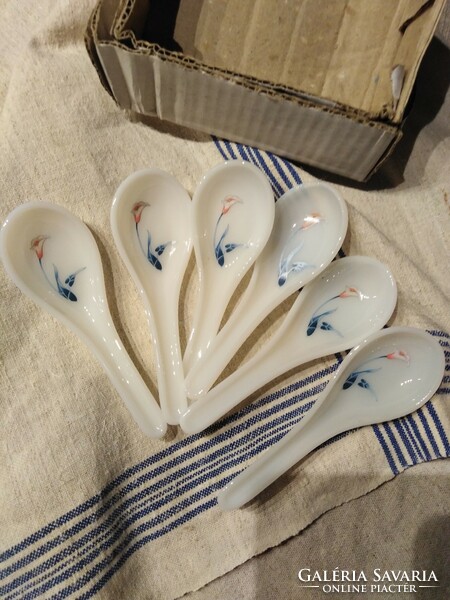 Glass spoons - from the 70s and 80s / set of 6