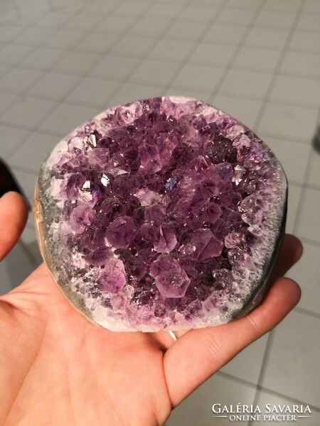 Beautiful amethyst geode, mineral crystal