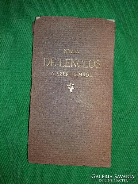 1890. Ninon de lenclos: wisdom, aphorisms about love book according to pictures Rózsavölgyi