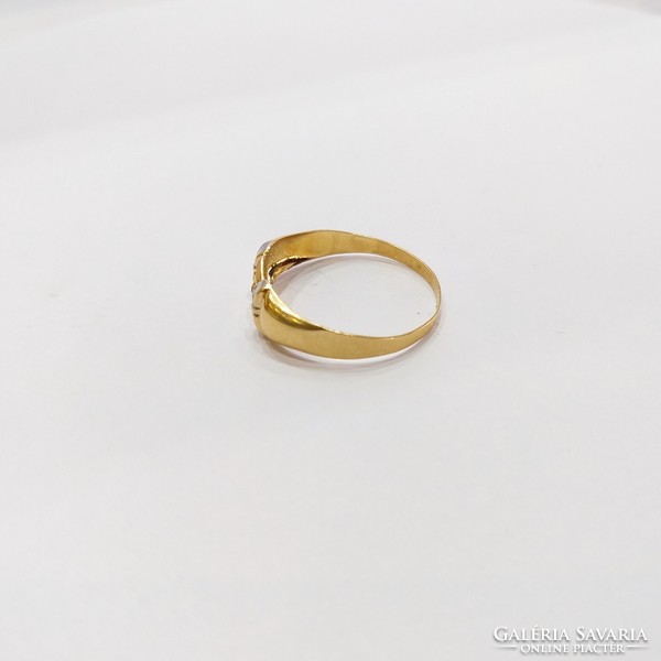 14 Karátos Arany, Dupla masnis Női gyűrű (No. 23/58)