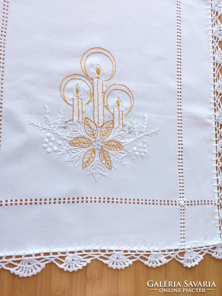 Christmas embroidered tablecloth