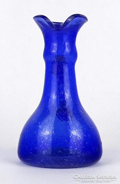 1O911 beautiful artistic blown blue glass pouring vase 15.5 Cm