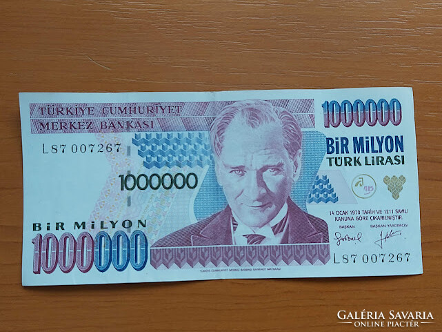 Turkey 1000000 lira 1995