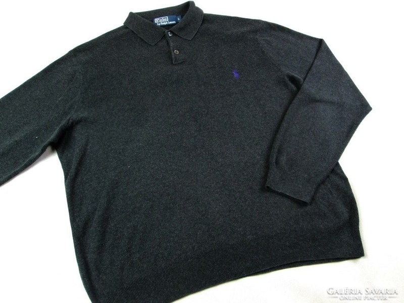 Original ralph lauren (l / xl) elegant long sleeve men's collared pullover