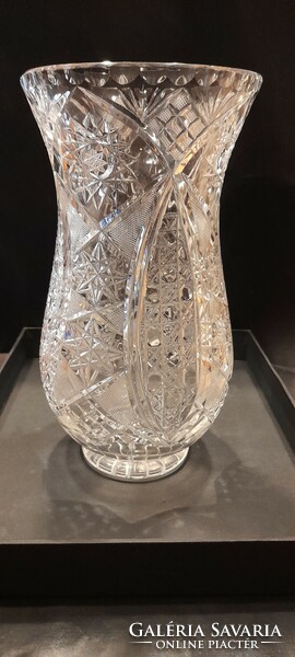 Huge, beautiful lead crystal vase, 25.5 cm