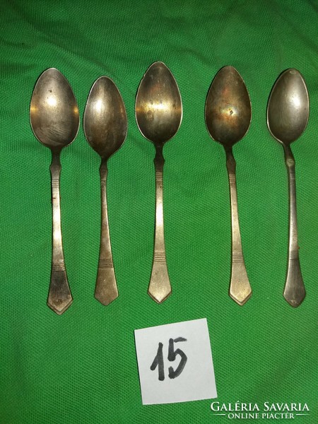 Antique silver-plated alpaca tea spoon set of 5 in one cutlery according to the pictures 15