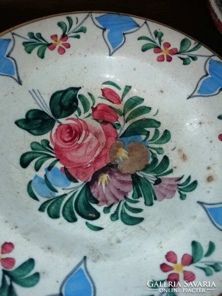 David star painted antique plate from collection 13 13.
