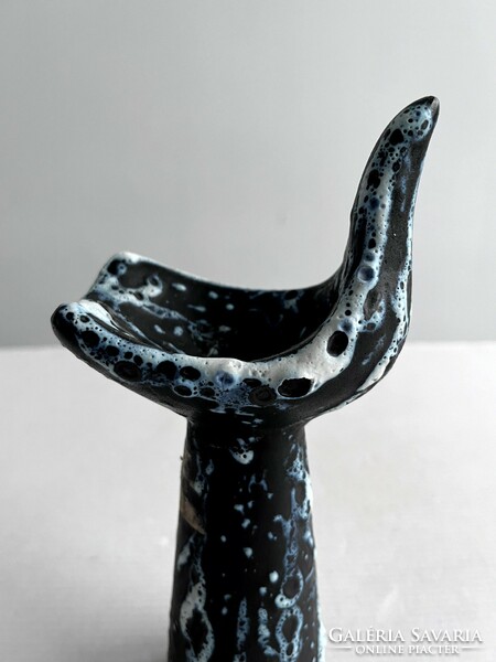 Retro, vintage Luria Vilma: ceramic bird, candle holder with the label of an applied arts company