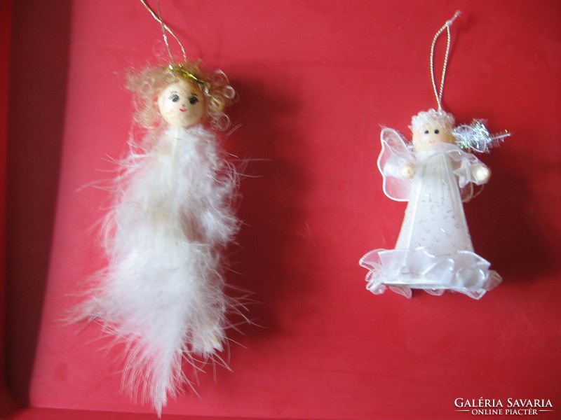 Retro karácsonyfa dísz kézműves angyalkák