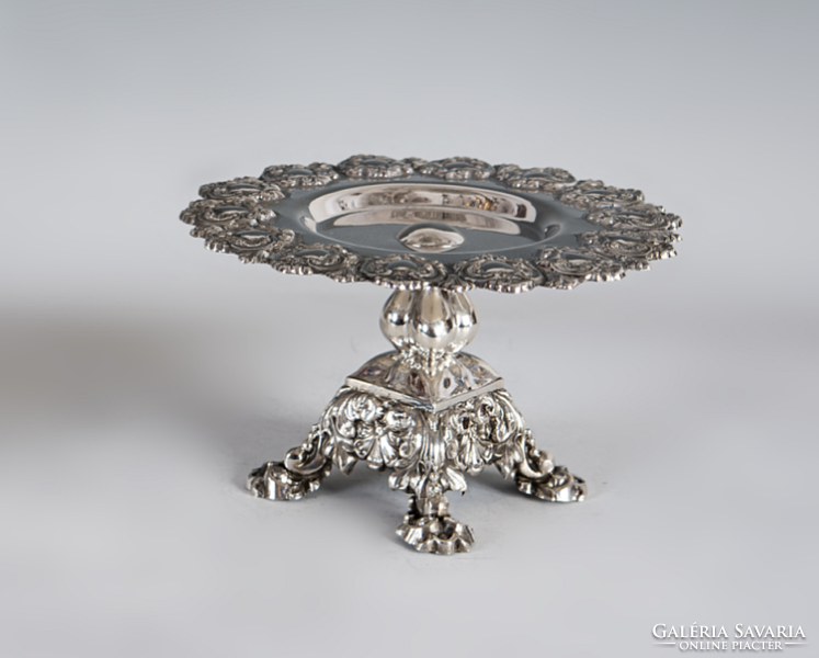 Ezüst antik bécsi tapas kínáló / asztalközép