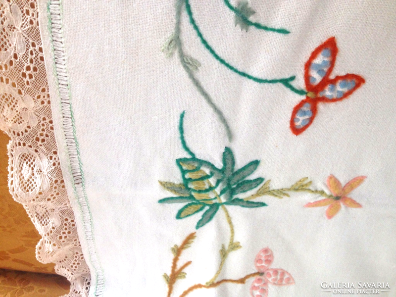 Antique Old Fun Felt Tablecloth Butterfly Butterfly Lace Embroidered Tablecloth Table Cloth Special