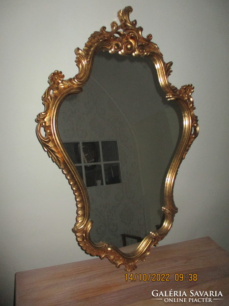 Very nice baroque wall console with mirror and marble top