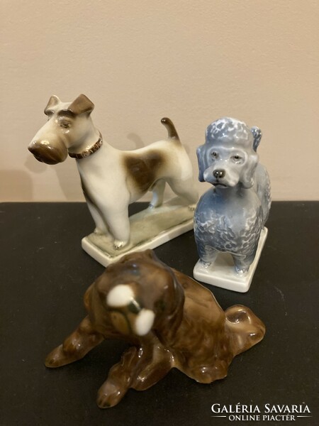 Action!! Zsolnay porcelain dog package - 3 pcs