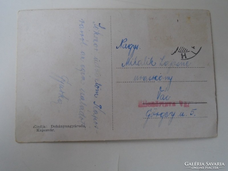 D199641  Régi képeslap  -Kaposvár  Berzsenyi Polgári Fiúiskola - 1945 ellenőrizve -Mihalik Vác