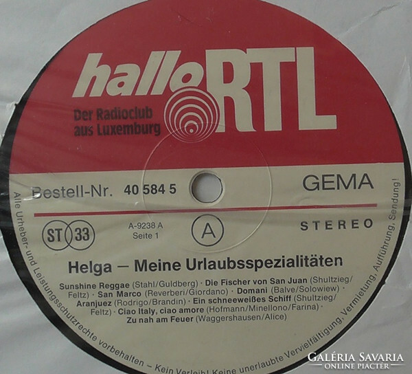 Various - Helga - Meine Urlaubsspezialitaten (LP, Comp)