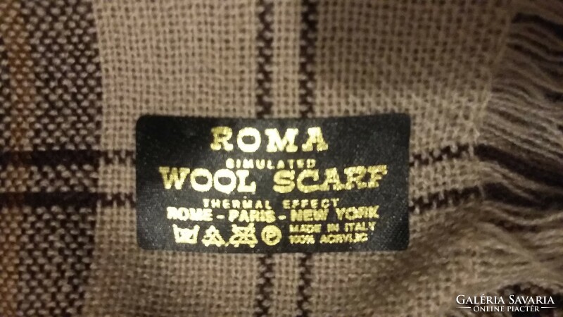Barna drapp kockás olasz kendő - Rome - Paris - New York