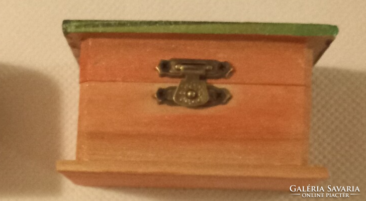Handcrafted mini wooden box for sale with decoupage technique