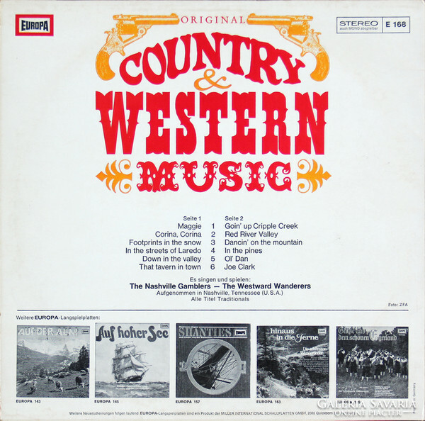 The Nashville Gamblers - The Westward Wanderers - Original Country & Western Music (LP, RP)