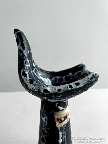 Retro, vintage Luria Vilma: ceramic bird, candle holder with the label of an applied arts company