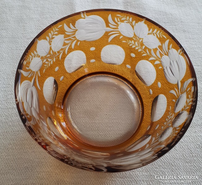 Beautifully polished crystal bowl