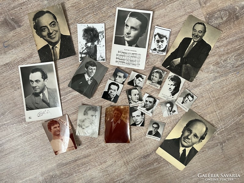 Régi színészeket sztárokat ábrázoló fényképek képeslapok
