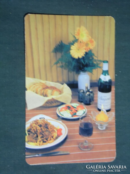 Card calendar, gastro coop company, restaurant, tavern, press, 1987, (3)
