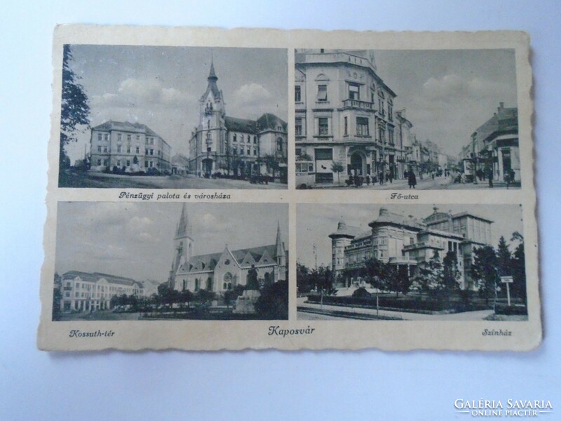 D199643 old postcard - Kaposvár - 1945 inflationary - checked by Michael