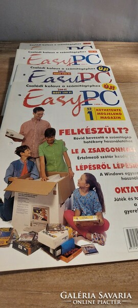 Easy pc - old computer science training magazine 1998.01. 02.04.05. Number + advertising sheet
