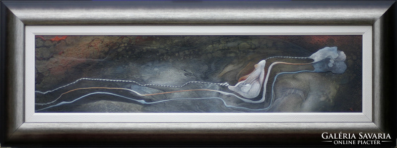 Zoltán Ludvig: The birth - with frame 34x94 cm - artwork: 20x80 cm - 2306/1067