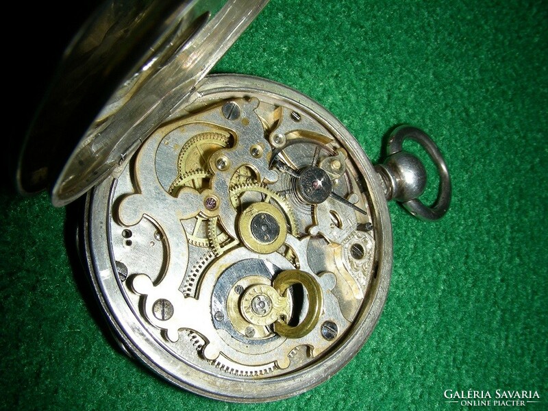 Truly unique! Biedermeier silver pocket watch with special key for collectors