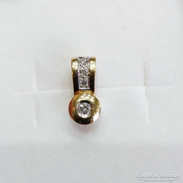 Brill stone, 14 carat gold, 2.35g chuszka pendant (no. 23/68.A)