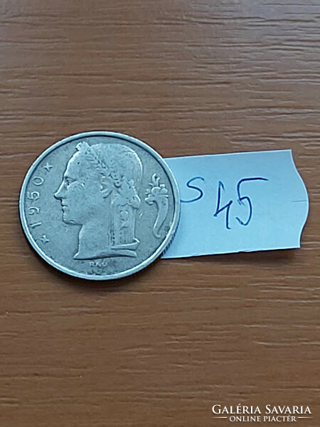 Belgium belgie 5 francs 1950 copper-nickel s45
