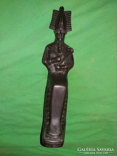Antik Egyiptom kézzel faragott zsírkő ülő fárao Ramszesz szobor 20 cm a képek szerint