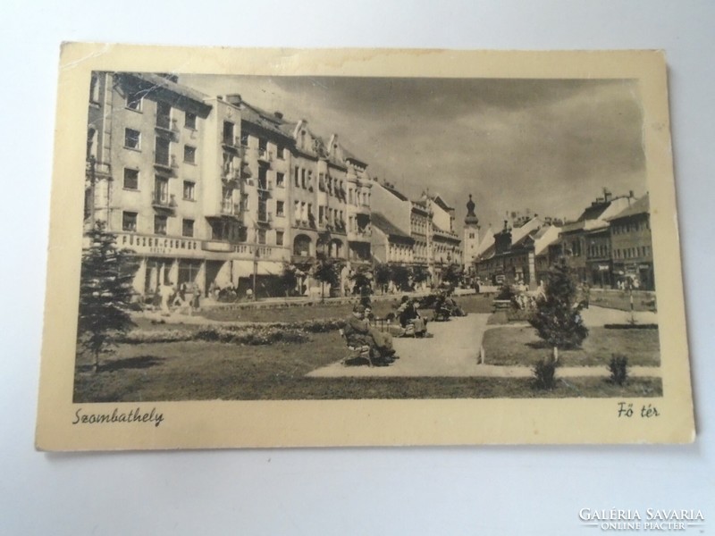 D199670 Szombathely Fő tér  régi képeslap  1955  Mihalik Lajosné  VÁC