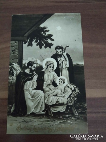 Antik karácsonyi képeslap, 1948-ból