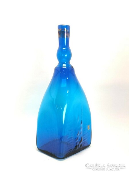 Nagyméretű cseh mid century üveg váza , Karol Holosko , 1960-as évek - 05703