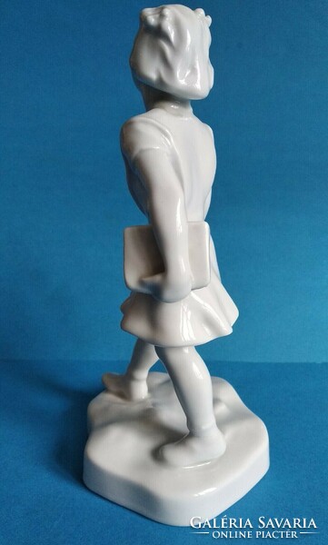 Zsolnay school girl porcelain figurine