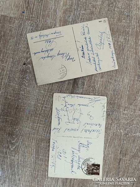 Két régi tájképes képeslap levelezőlap