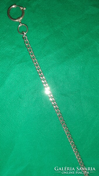 Chromed metal pocket watch chain