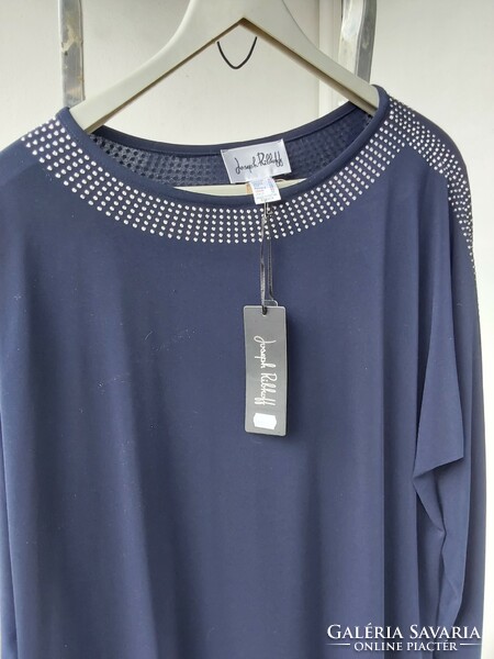 Ribkoff brand, dark blue, beautiful casual top with silver decoration.