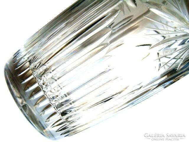 Beautifully carved thick heavy large lead crystal vase