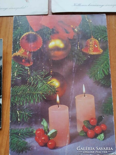 5 db karácsonyi képeslap, egyben