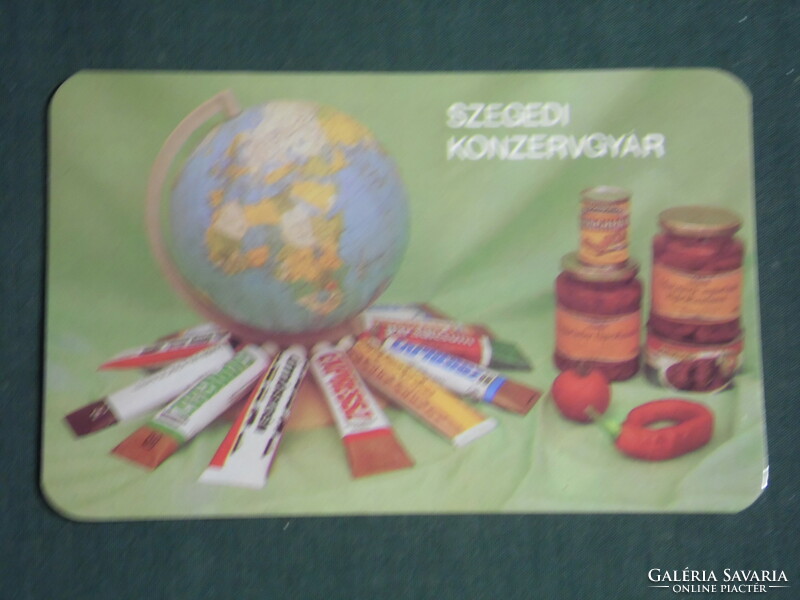 Card calendar, Szeged cannery, express travel companion cream, 1988, (3)