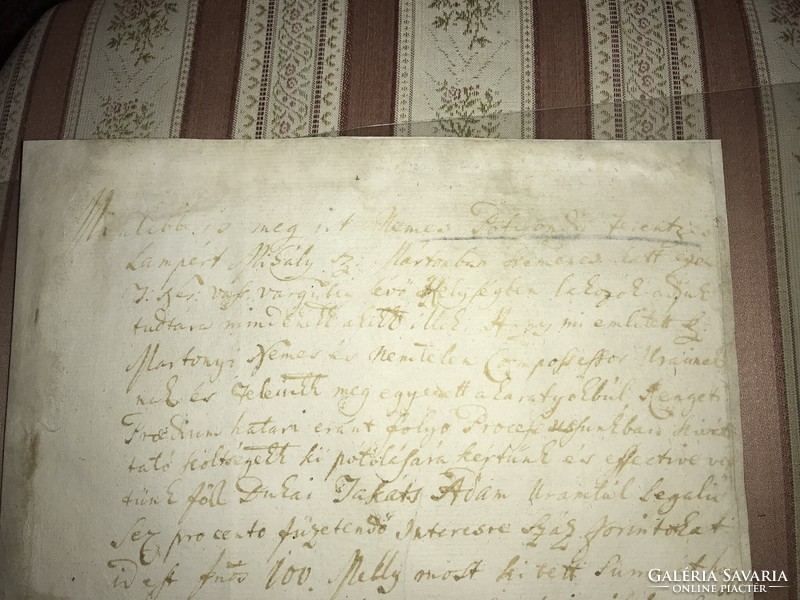 Martonyi Potyondi Ferenc és Lampert Mihály 1775 - ből származó  (megtisztíttatott) adóság levele