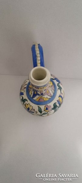Antique károly fischer tata dîszó jar with hand-painted historicism